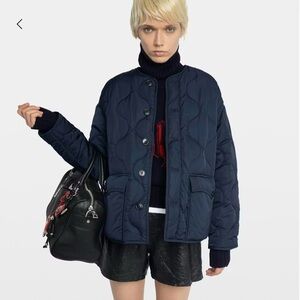Zadig & Voltaire Dark Blue Quilted Puffer Jacket